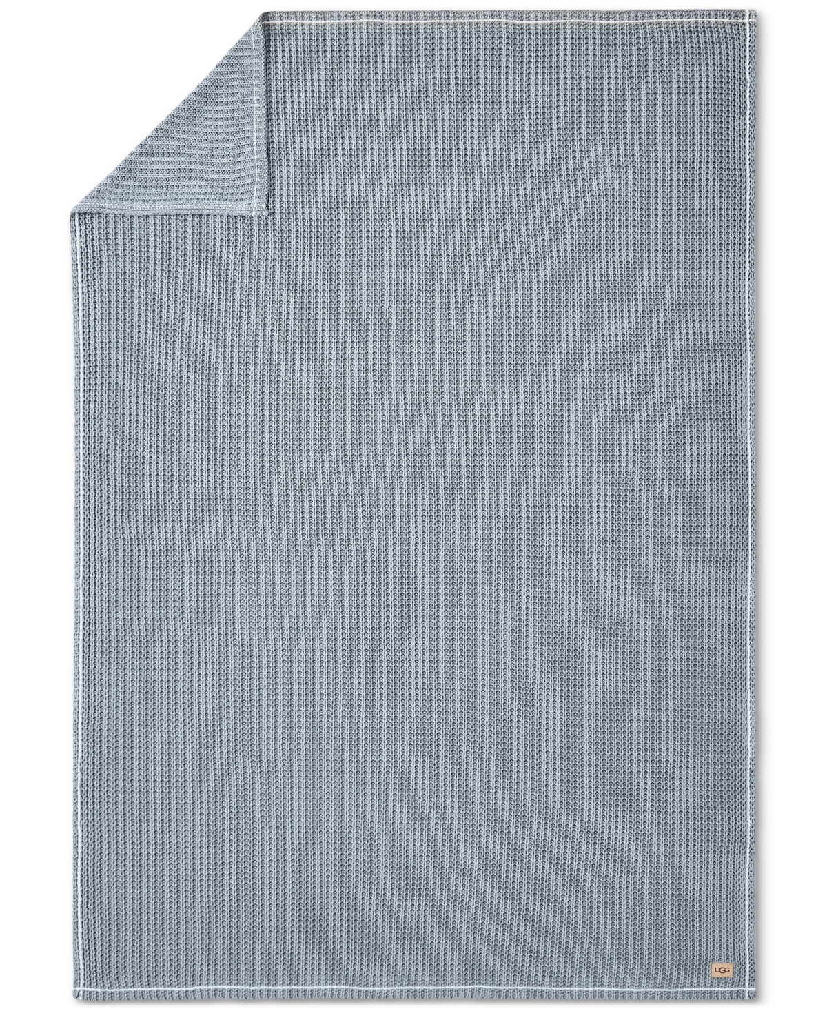 Ugg Luna Cotton Waffled Knit Throw Blanket, 50" X 70" In Gray