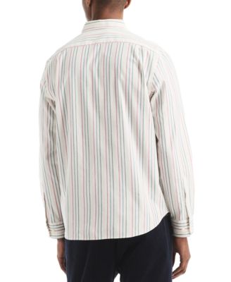 Men's Long Sleeve Striped Button-Down Shirt