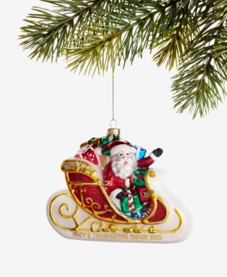 Macy's - Thanksgiving Day Parade 2025 Glass Santa's Sleigh Ornament