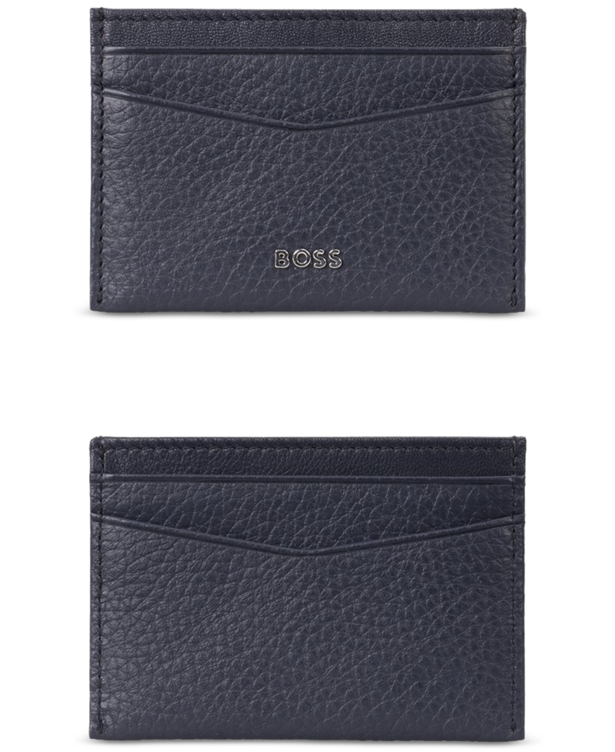 Hugo by Hugo Boss Men's Leather Logo Wallet - Navy