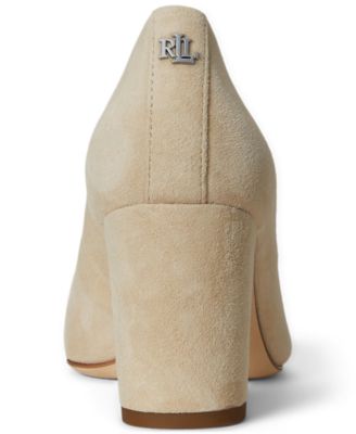 Women's Lanette Suede Block-Heel Pumps