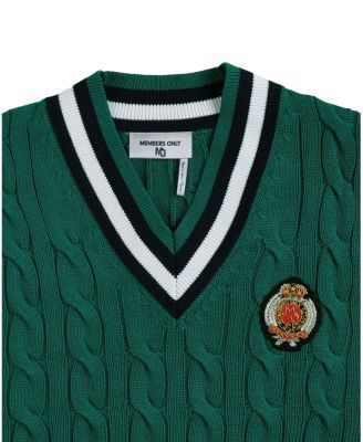 Men's Cotton Cable Knit Cricket Sweater