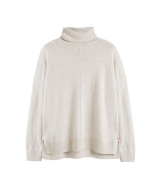 Women's Relaxed Roll Neck Wool & Cashmere Sweater
