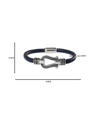 Horseshoe Navy Cord Bracelet