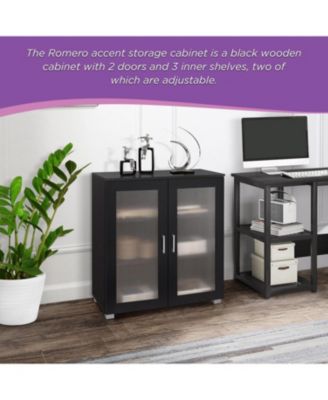 2-Door Accent Storage Cabinet, Sideboard Buffet Floor Storage Cupboard for Kitchen, Dining Room, Living Room, Entryway