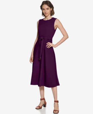 Calvin Klein - Women's Sleeveless Midi A-Line Dress