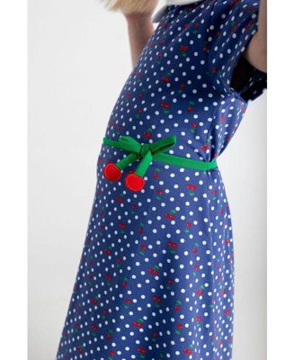 Big Girls Polka Dot Cherry Printed Knit Dress