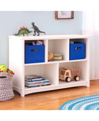 Guiedecraft Kids' Classic Bookshelf - White: Children's Wooden Playroom Shelving Bookcase for Toys, Cube Organizer and Cubby Storage