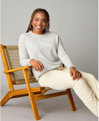 Women's Itch-Free Merino Wool Crewneck Sweater with Soft Liner