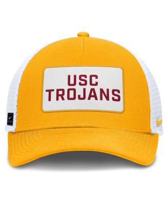 Men's Gold/White USC Trojans 2025 On-Field Rise Patch Trucker Adjustable Hat