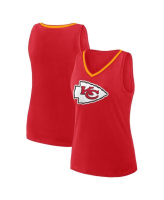 Logo Athletic - Women's Red Kansas City Chiefs Stellar Win V-Neck Tank Top