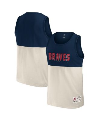 Fanatics - Men's Navy Atlanta Braves Color block Tank Top