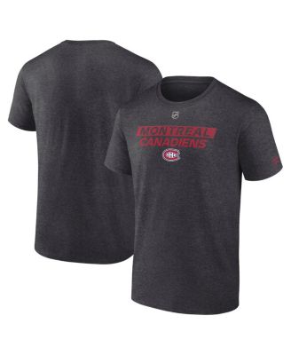 Fanatics - Men's Heather Charcoal Montreal Canadiens Authentic Pro Core Primary T-Shirt