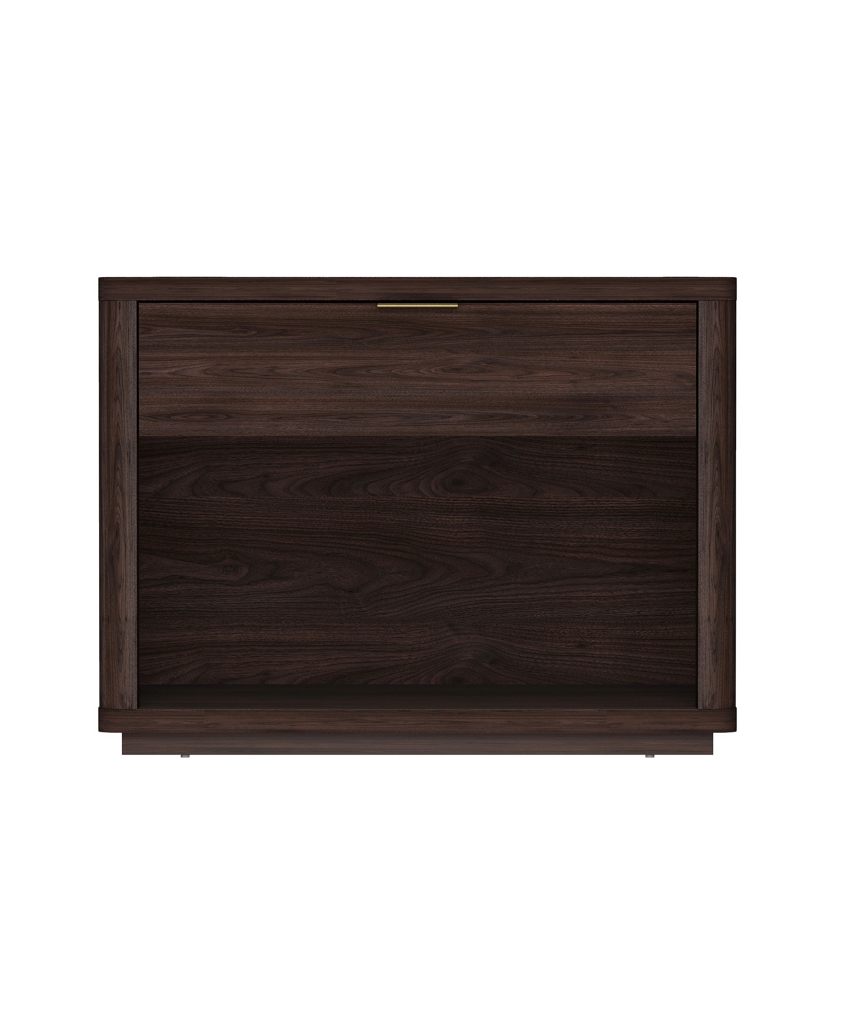 Manhattan Comfort 32" Evelyn Wood 1-drawer Nightstand In Brown