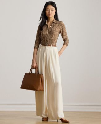 Women's Slim-Fit Geo-Print Jersey Shirt 