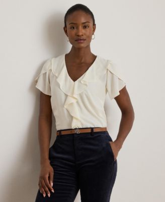 Lauren Ralph Lauren - Women's Ruffle-Trim Georgette Blouse