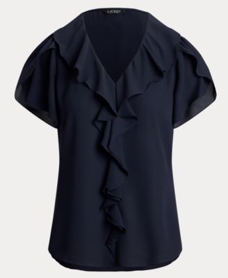 Women's Ruffle-Trim Georgette Blouse
