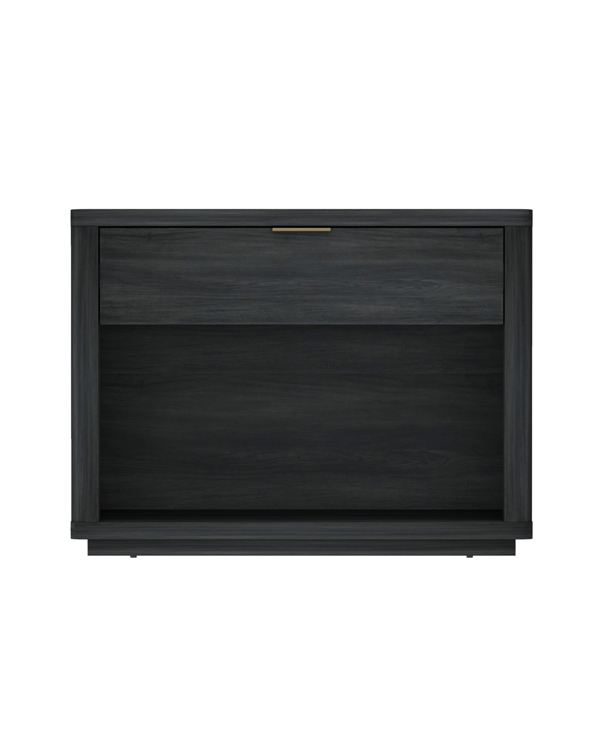 Manhattan Comfort 32" Evelyn Wood 1-drawer Nightstand In Gray