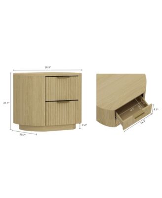 Olivia 26.5" 2-Drawer Nightstand
