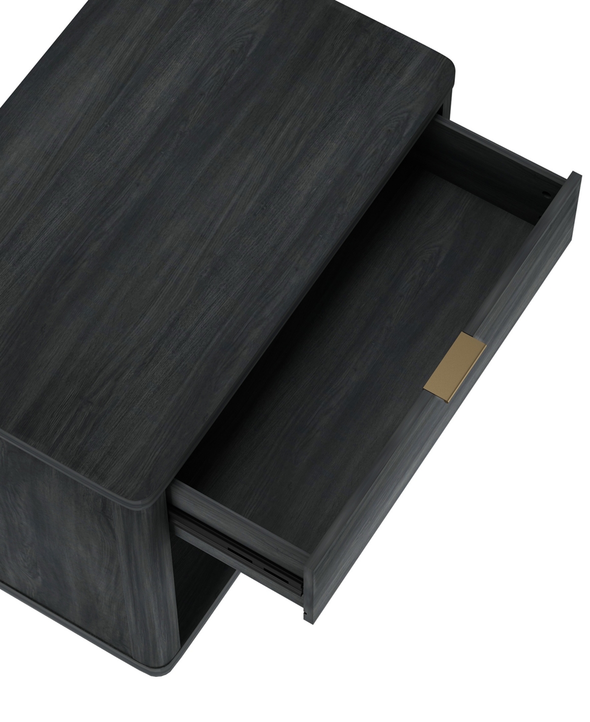 Manhattan Comfort 32" Evelyn Wood 1-drawer Nightstand In Gray