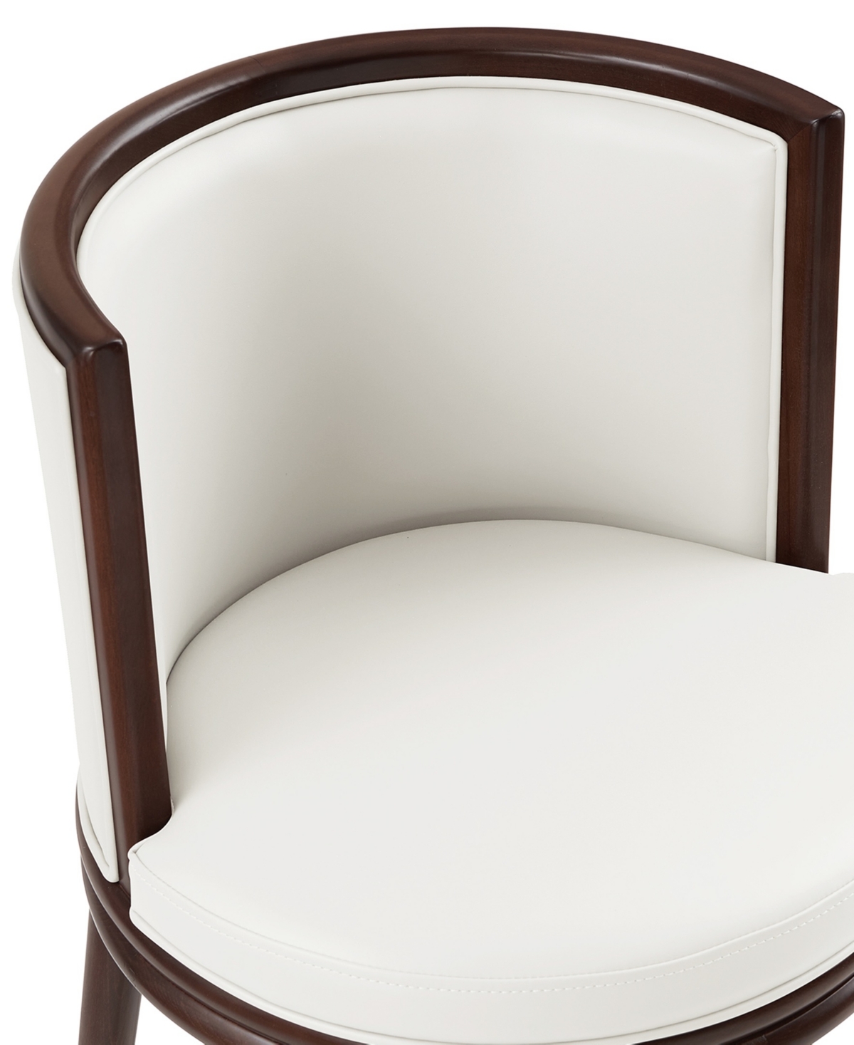 Manhattan Comfort 40" Evalyn Faux Leather Upholstered Barstool In White