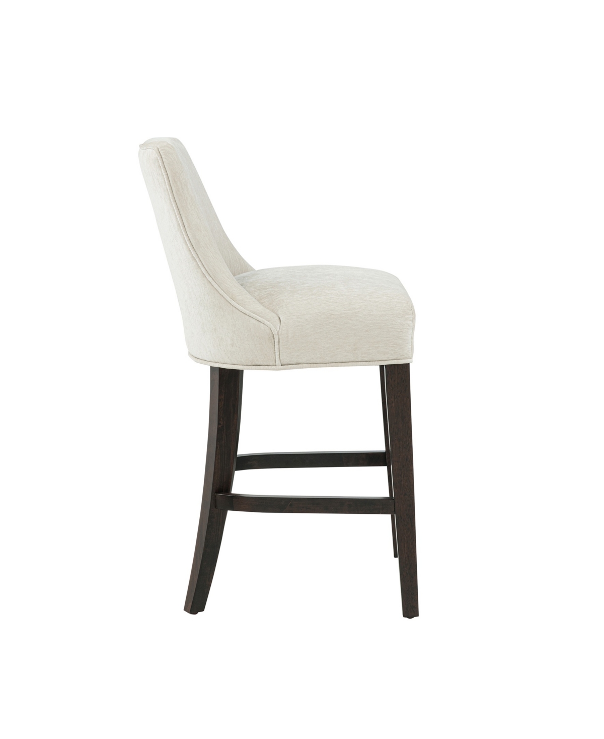 Manhattan Comfort 38.4" Beever Chenille Upholstered Counter Stool In White