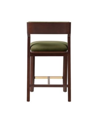 Patricia 36.2" Velvet Upholstered Counter Stool