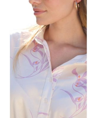 Women's Kristy Button Down Large Floral Shirtdress