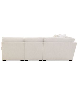 Radley Roll Arm 115" 4-Pc. Fabric L Sectional with Wedge