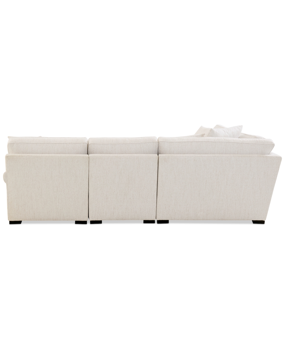 Macy's Radley Roll Arm 115" 4-pc. Fabric L Sectional With Wedge, Exclusively At  In Brown