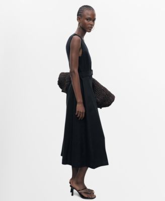 Women's Flared Linen Dress