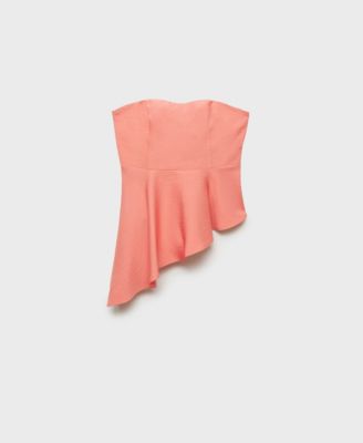 Women's Asymmetrical Strapless Top