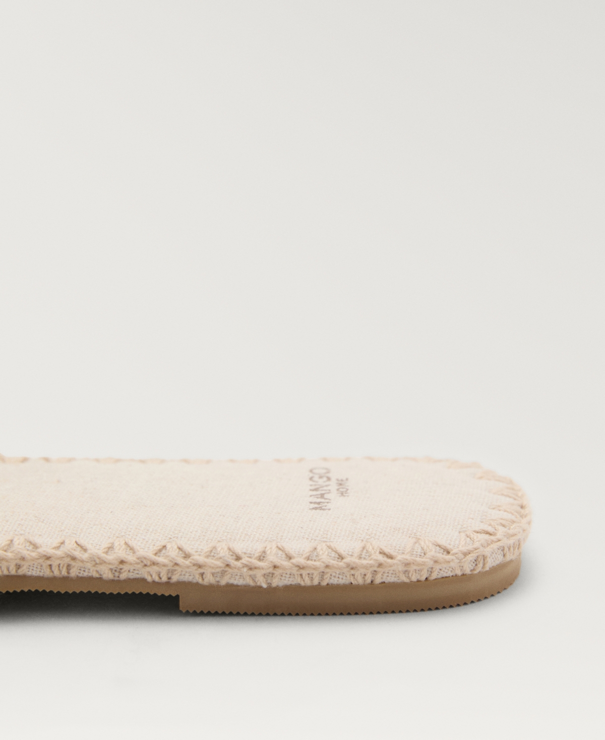 Mango Women's Braided Cotton Slippers In Sand