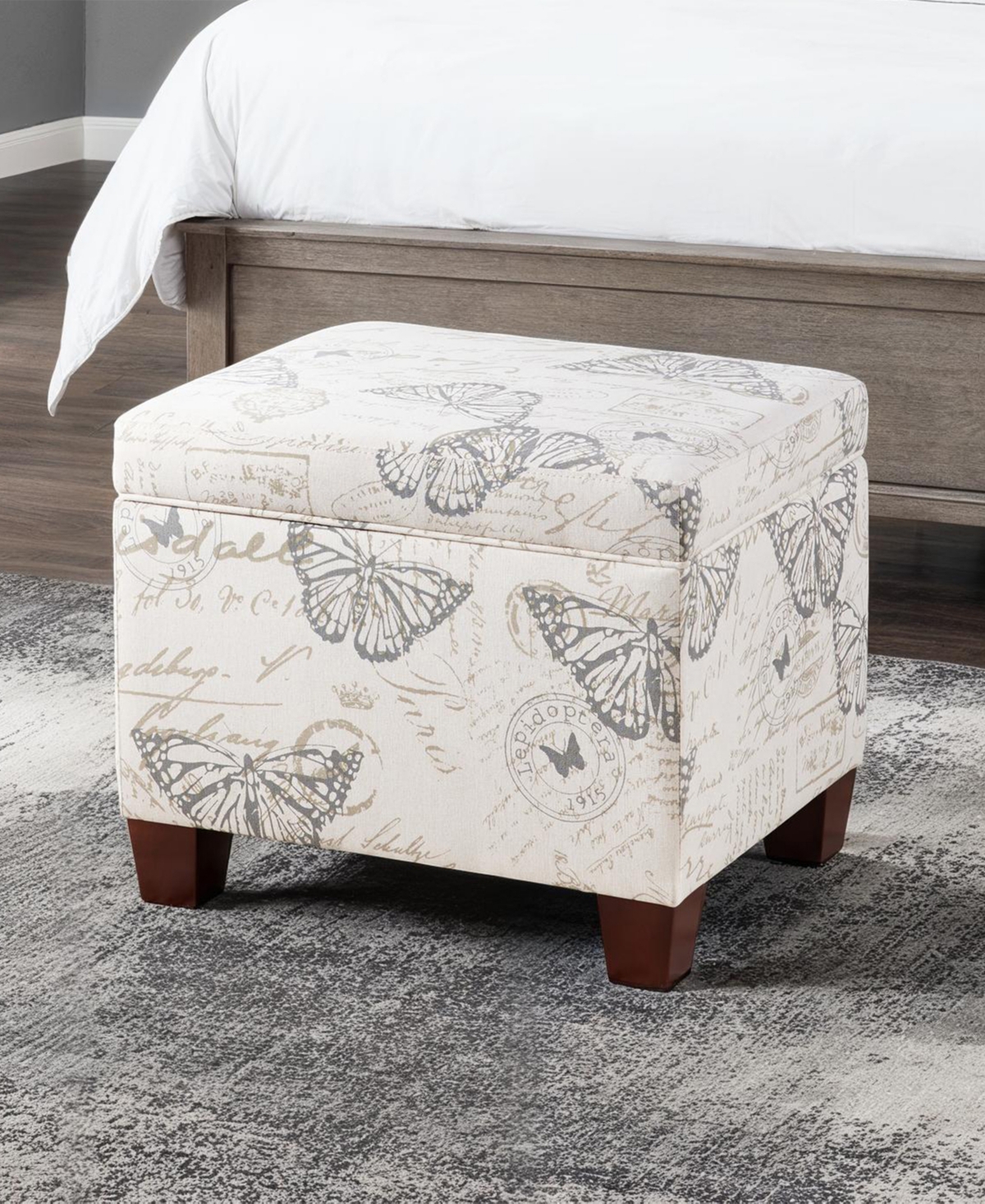 Convenience Concepts 21.75" Canvas Fabric Madison Storage Ottoman
