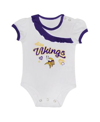 Baby Boys and Girls 2-Piece Minnesota Vikings Love My Team Bodysuit and Skirt Set