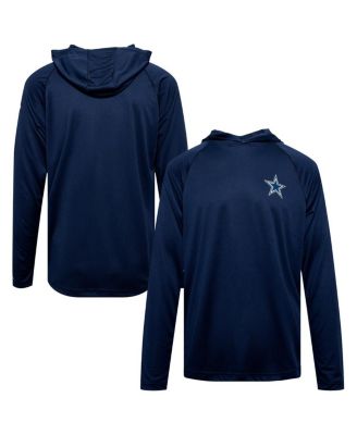 Columbia - Men's Navy Dallas Cowboys Solar Stream Omni-Wick Raglan Pullover Hoodie