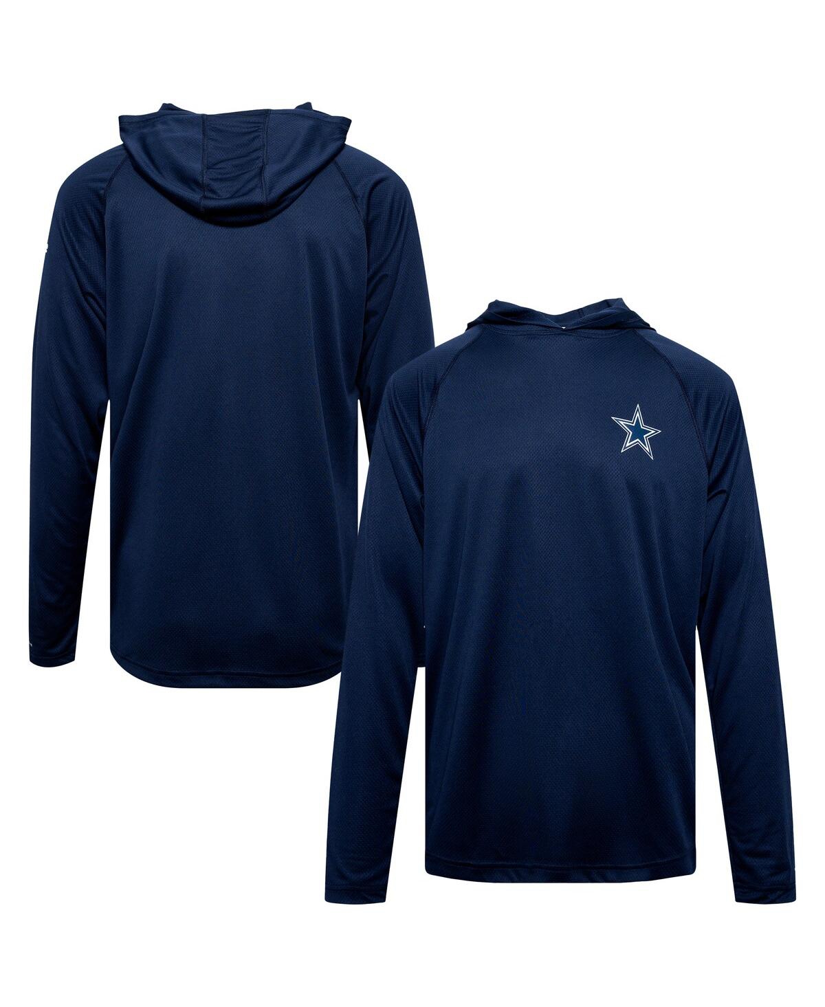 Men's Navy Dallas Cowboys Solar Stream Omni-Wick Raglan Pullover Hoodie - Navy