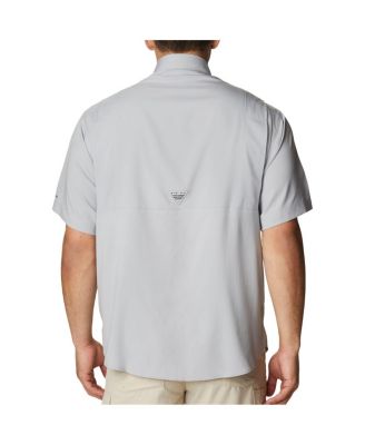 Men's Gray Georgia Bulldogs Big Tall Collegiate Tamiami Omni-Shade Full-Button Shirt