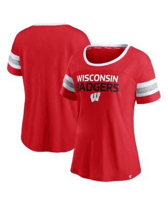 Fanatics - Women's Red Wisconsin Badgers Block Party T-Shirt