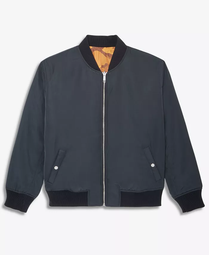 Men's Relaxed-Fit Reversible Bomber Jacket - thumbnail 5