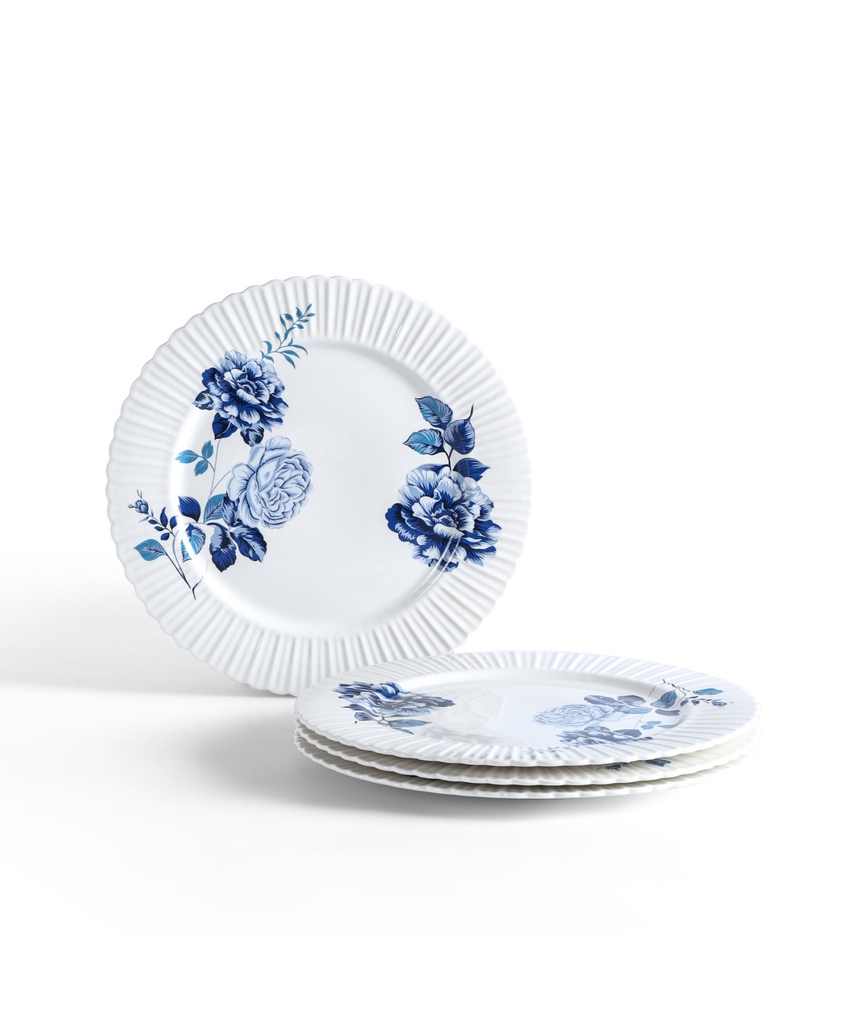 Fiore Dinner Plates, Set of 4 - Blue