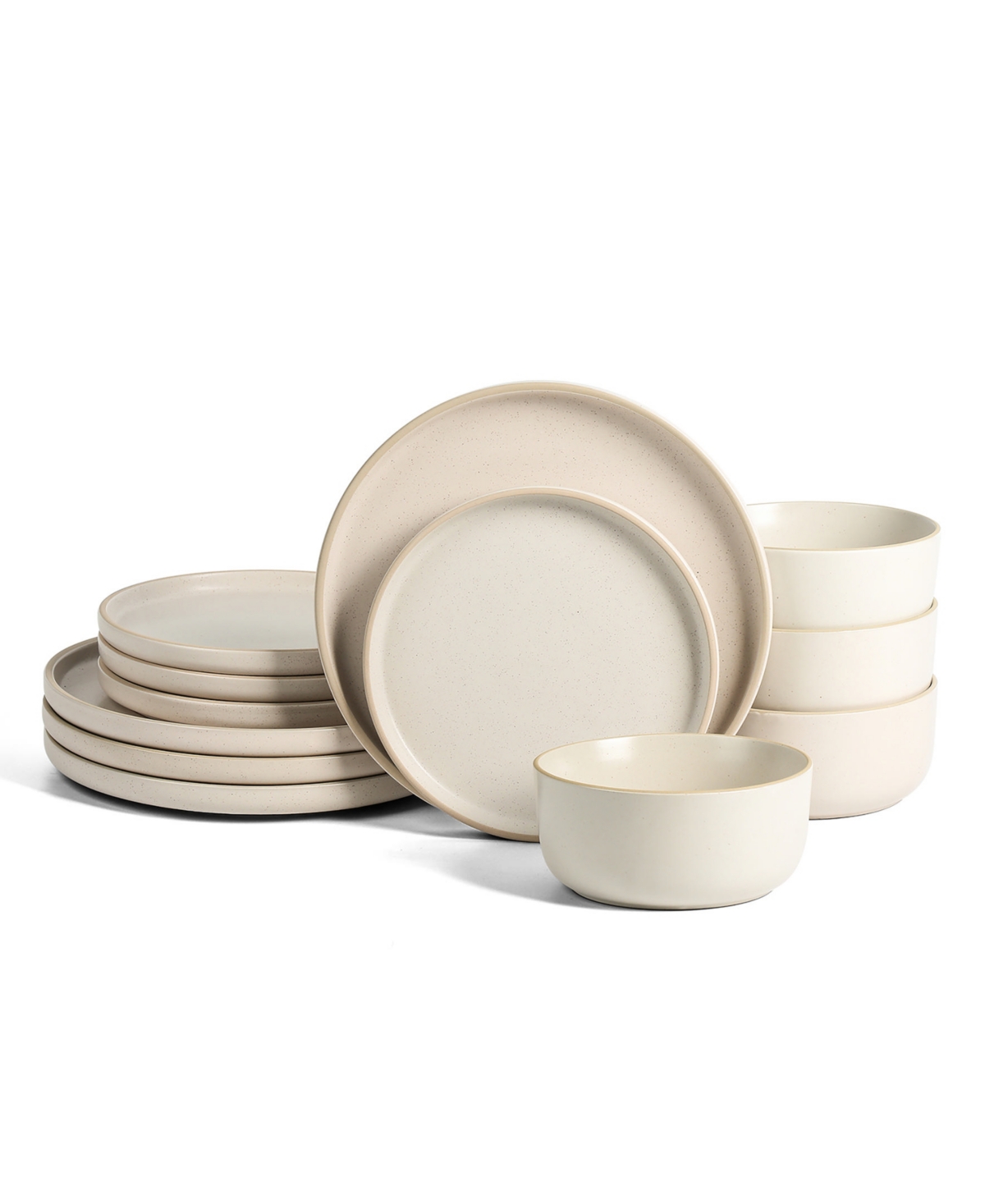 Amber 12 Pc. Dinnerware Set, Service for 4 - Beige