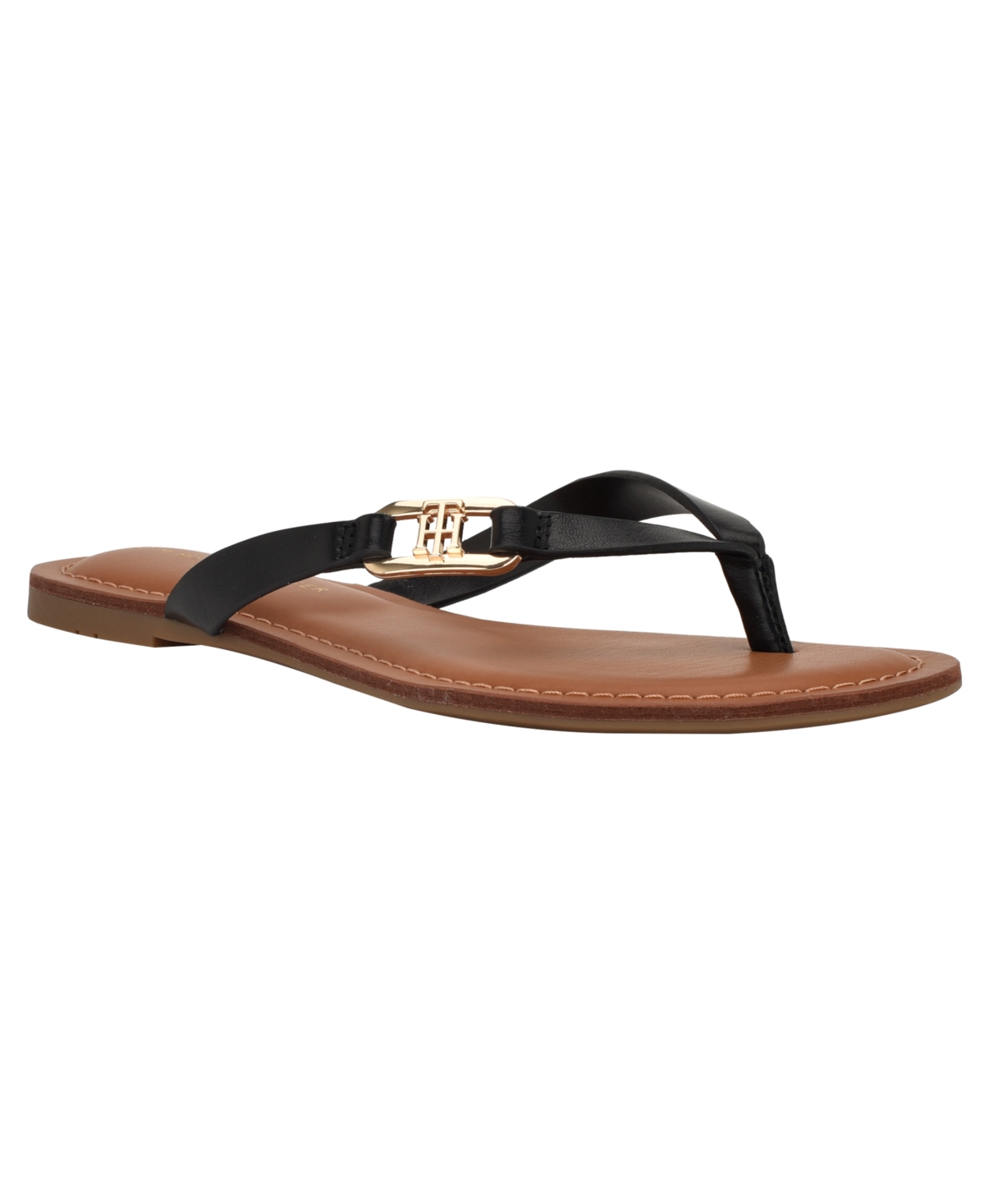 Women's Liande Logo Flat Thong Sandal - White