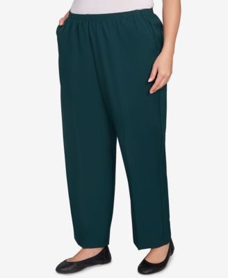 Plus Size Classic Poly Accord Short Length Pants