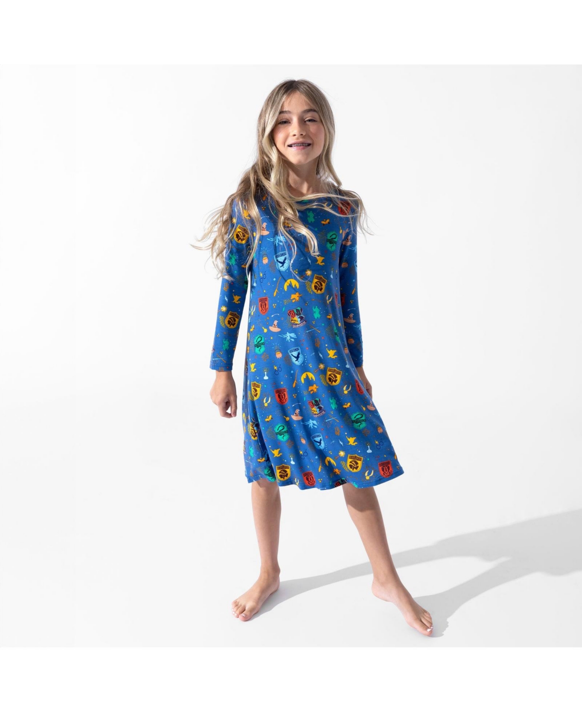 Bellabu Bear Baby Girls House Pride Long Sleeve Dress - House pride