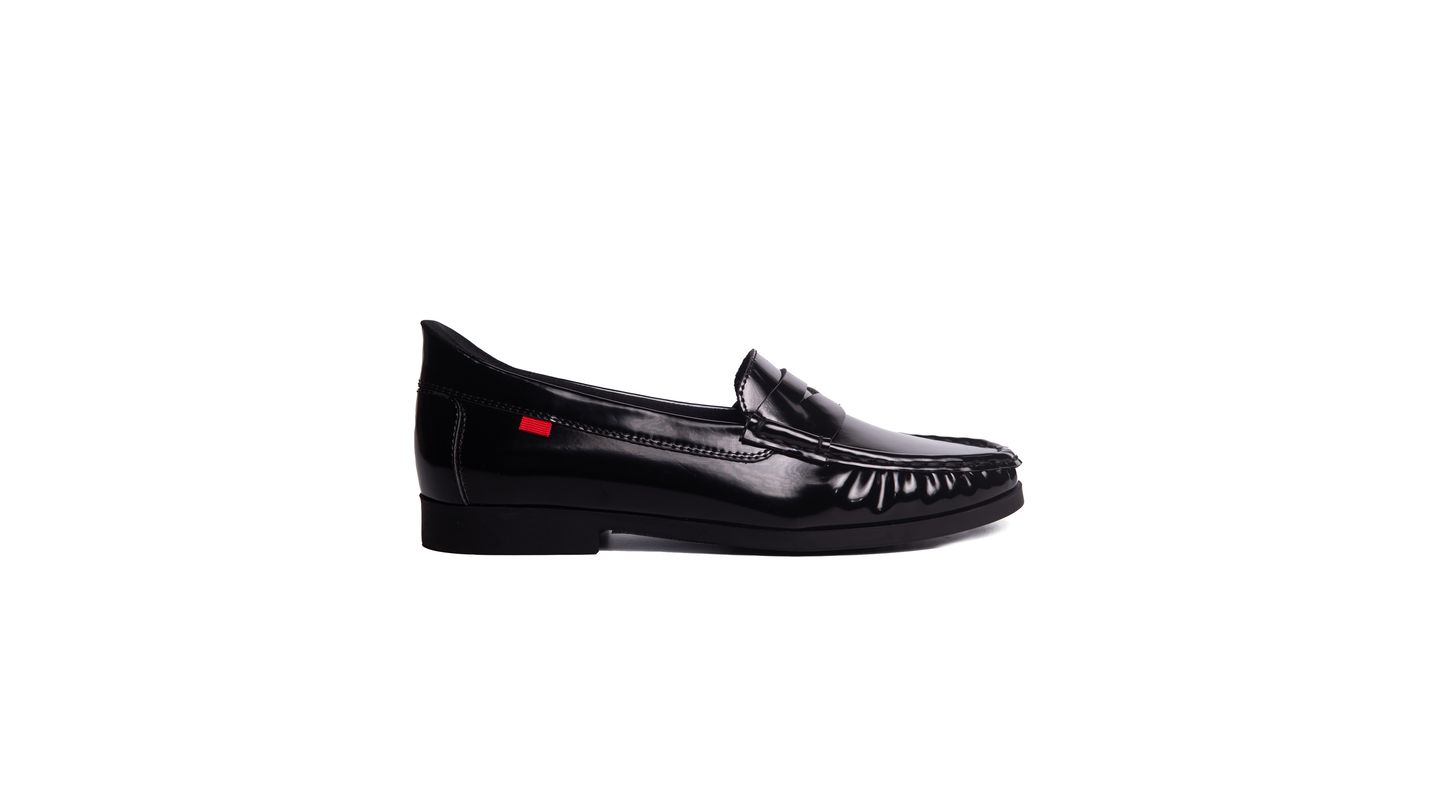 Женские туфли Marc Joseph New York Newbury Street Hands-Free Slip On Technology Penny, цвет: Чёрный искусственный лаковый — фото 5