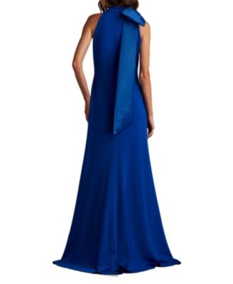 Women's Sims Taffeta Shoulder Bow Halter Gown