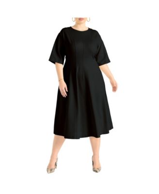 Women's Seam Detail Ponte Workwear Midi Dress