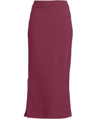 Women's Cotton Pointelle Sweater Maxi Skirt - Set Bottom