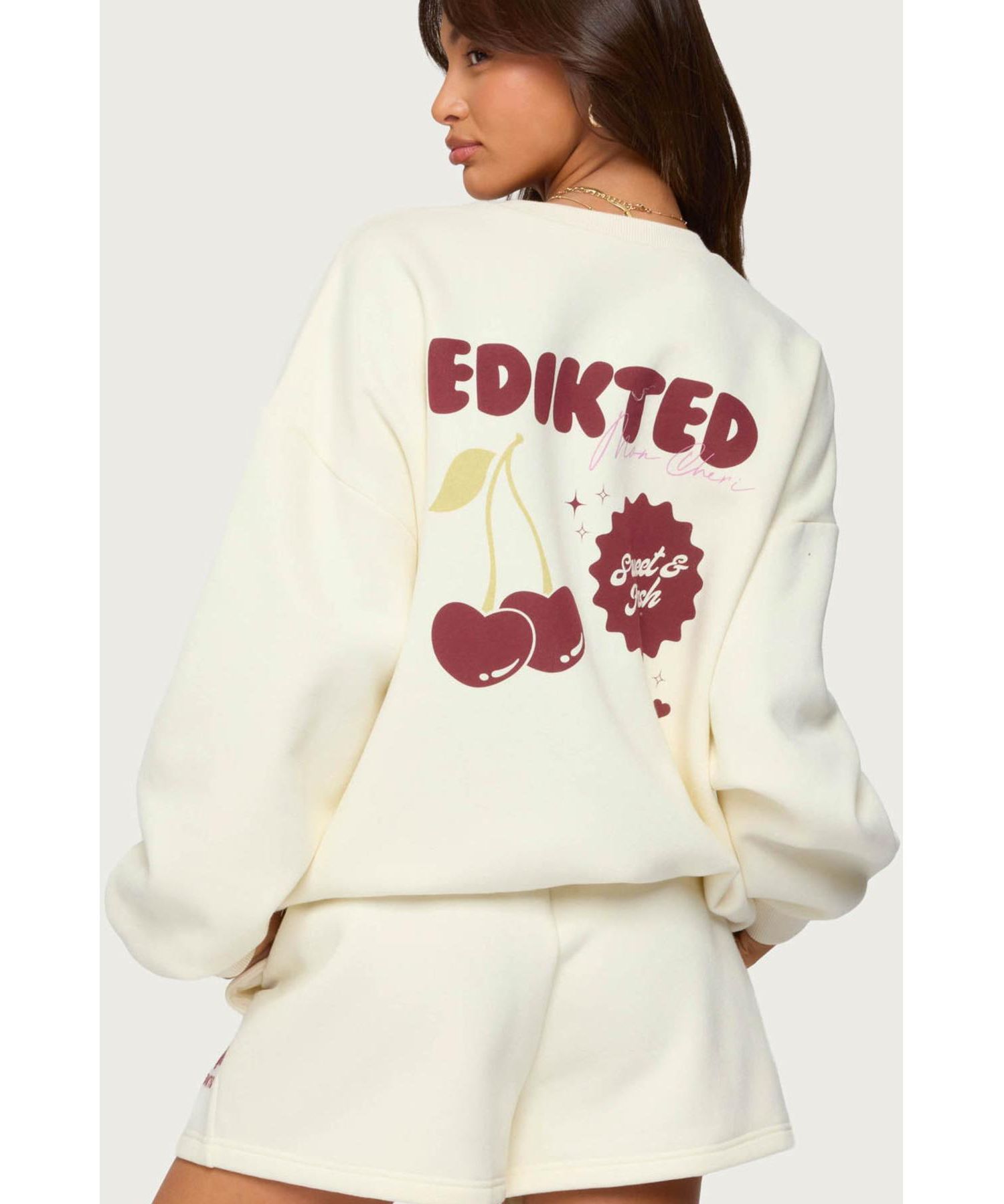 Womens Cherry Babe Sweatshirt